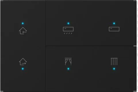 Metal Button Set for KNX Waltz Touch+ Pad, light through dot